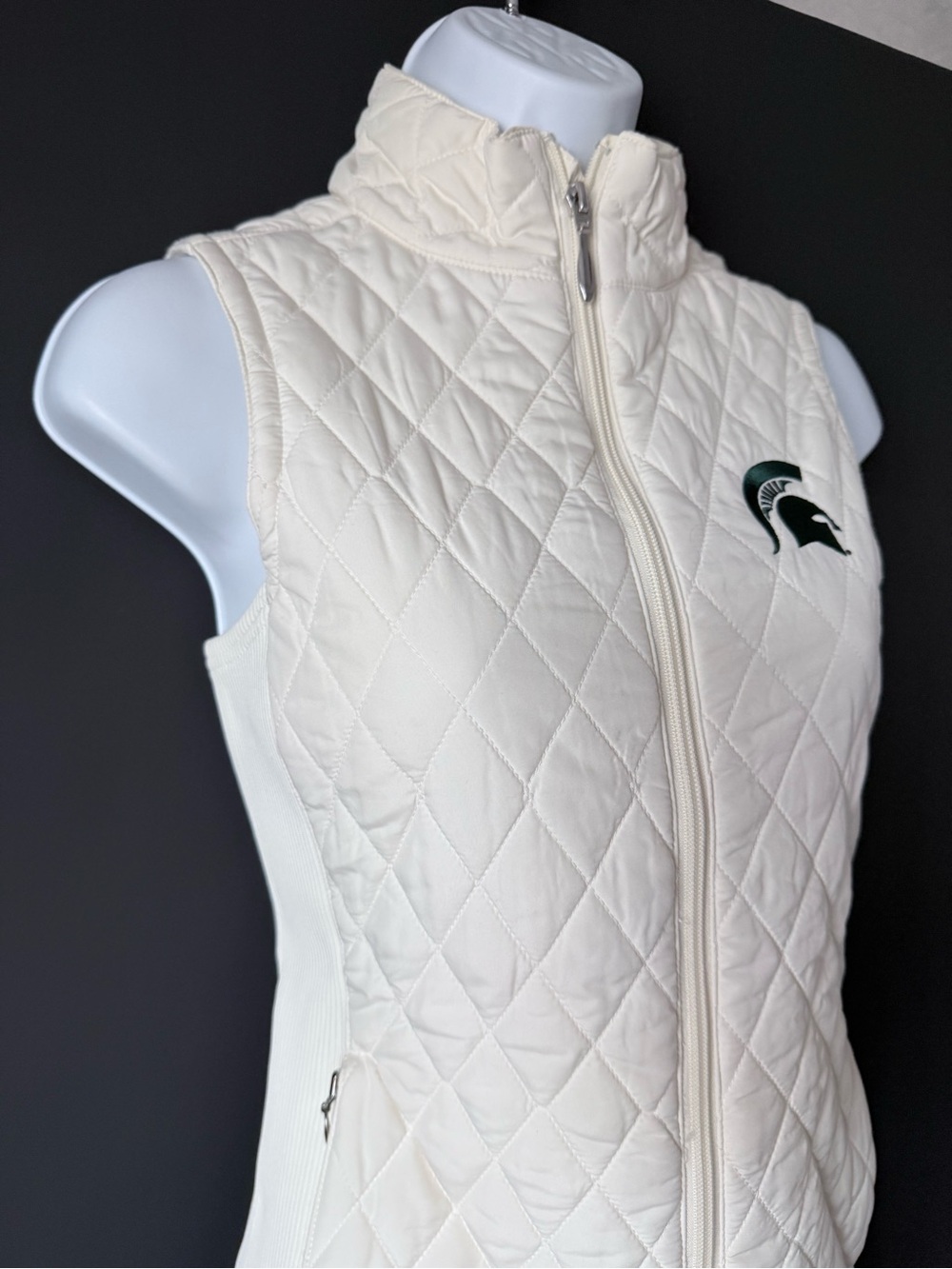 Straight Down Michigan State down puffer vest XS